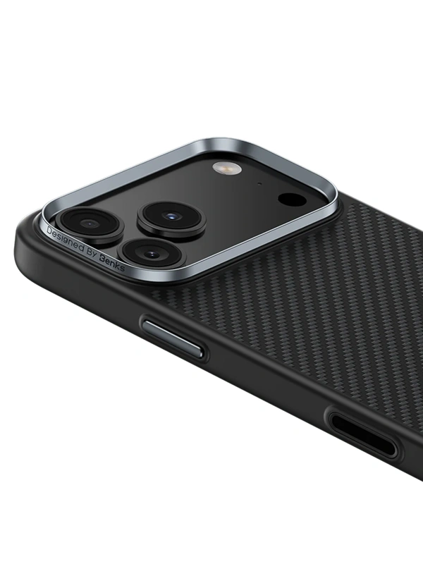 Benks iPhone 17 Armor Pro Max Kevlar dėklas, juoda, 4 nuotrauka
